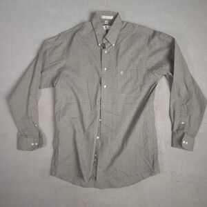 Etienne Aigner Mens Plaid Button Down Shirt Long Sleeve Classic Fit Dress Casual